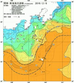 関東・東海海況速報/伊豆諸島海域(2016/02/06)