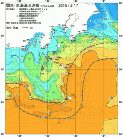 関東・東海海況速報/伊豆諸島海域(2016/02/07)