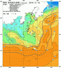 関東・東海海況速報/伊豆諸島海域(2016/02/16)