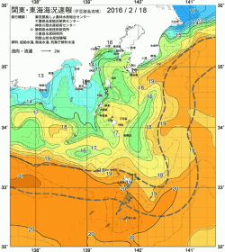 関東・東海海況速報/伊豆諸島海域(2016/02/18)