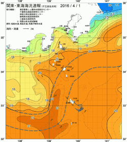 関東・東海海況速報/伊豆諸島海域(2016/04/01)