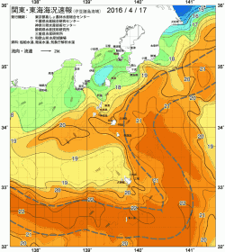 関東・東海海況速報/伊豆諸島海域(2016/04/17)