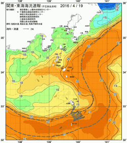 関東・東海海況速報/伊豆諸島海域(2016/04/19)