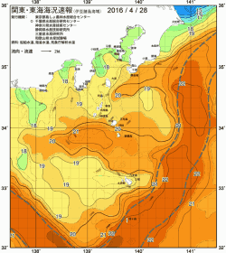 関東・東海海況速報/伊豆諸島海域(2016/04/28)
