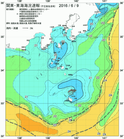 関東・東海海況速報/伊豆諸島海域(2016/06/09)