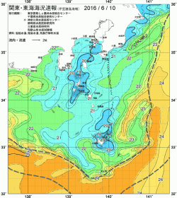 関東・東海海況速報/伊豆諸島海域(2016/06/10)