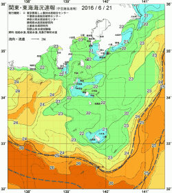 関東・東海海況速報/伊豆諸島海域(2016/06/21)