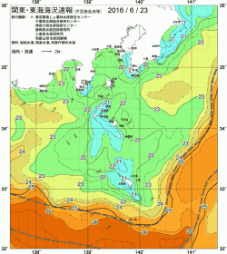関東・東海海況速報/伊豆諸島海域(2016/06/23)