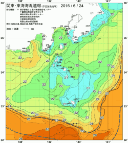 関東・東海海況速報/伊豆諸島海域(2016/06/24)