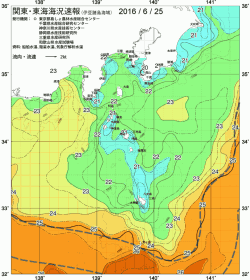 関東・東海海況速報/伊豆諸島海域(2016/06/25)