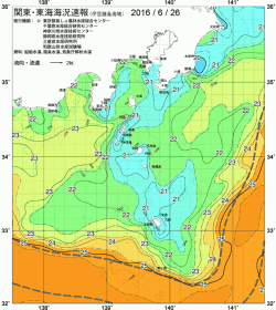 関東・東海海況速報/伊豆諸島海域(2016/06/26)