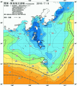 関東・東海海況速報/伊豆諸島海域(2016/07/08)