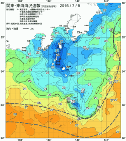 関東・東海海況速報/伊豆諸島海域(2016/07/09)