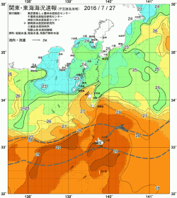 関東・東海海況速報/伊豆諸島海域(2016/07/27)