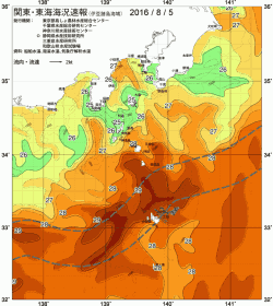 関東・東海海況速報/伊豆諸島海域(2016/08/05)