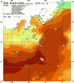 関東・東海海況速報/伊豆諸島海域(2016/08/12)