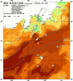 関東・東海海況速報/伊豆諸島海域(2016/08/23)