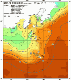 関東・東海海況速報/伊豆諸島海域(2016/10/03)