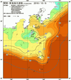 関東・東海海況速報/伊豆諸島海域(2016/10/06)