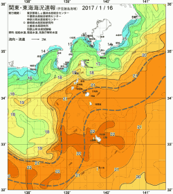 関東・東海海況速報/伊豆諸島海域(2017/01/16)