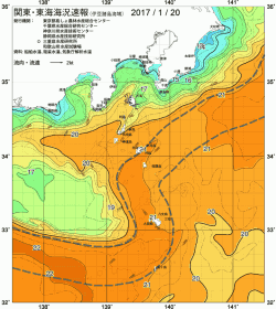 関東・東海海況速報/伊豆諸島海域(2017/01/20)