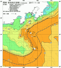 関東・東海海況速報/伊豆諸島海域(2017/01/23)