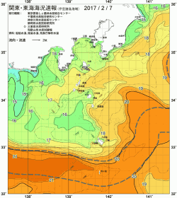 関東・東海海況速報/伊豆諸島海域(2017/02/07)