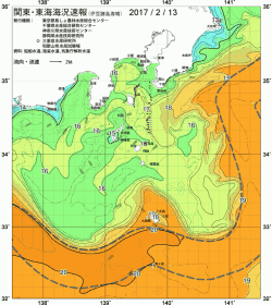 関東・東海海況速報/伊豆諸島海域(2017/02/13)
