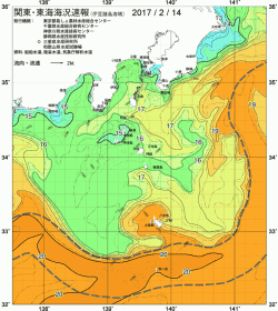 関東・東海海況速報/伊豆諸島海域(2017/02/14)
