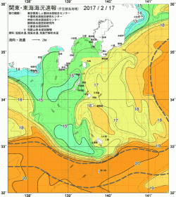 関東・東海海況速報/伊豆諸島海域(2017/02/17)