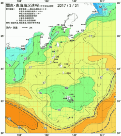 関東・東海海況速報/伊豆諸島海域(2017/03/31)