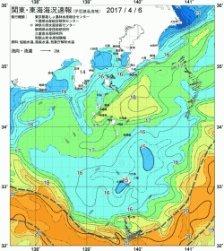 関東・東海海況速報/伊豆諸島海域(2017/04/06)