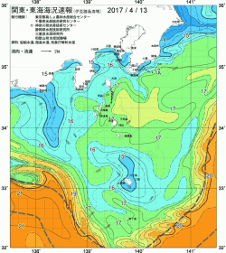 関東・東海海況速報/伊豆諸島海域(2017/04/13)