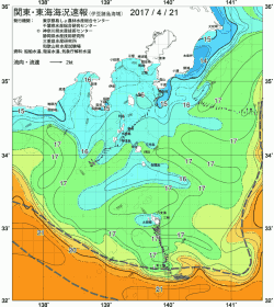 関東・東海海況速報/伊豆諸島海域(2017/04/21)