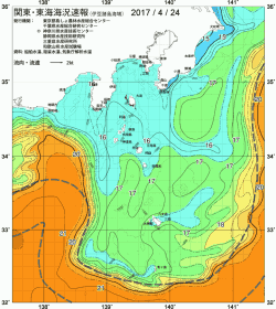 関東・東海海況速報/伊豆諸島海域(2017/04/24)
