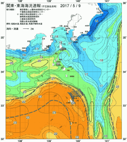 関東・東海海況速報/伊豆諸島海域(2017/05/09)