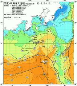 関東・東海海況速報/伊豆諸島海域(2017/05/16)