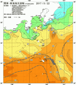 関東・東海海況速報/伊豆諸島海域(2017/05/22)