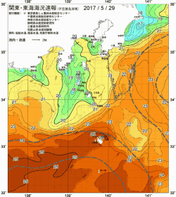 関東・東海海況速報/伊豆諸島海域(2017/05/29)