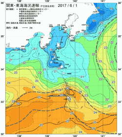関東・東海海況速報/伊豆諸島海域(2017/06/01)