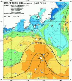 関東・東海海況速報/伊豆諸島海域(2017/06/08)