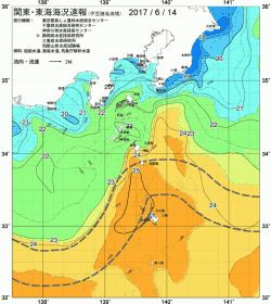 関東・東海海況速報/伊豆諸島海域(2017/06/14)