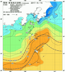 関東・東海海況速報/伊豆諸島海域(2017/06/15)