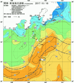 関東・東海海況速報/伊豆諸島海域(2017/06/16)
