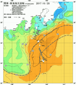 関東・東海海況速報/伊豆諸島海域(2017/06/20)