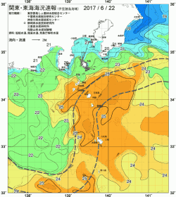 関東・東海海況速報/伊豆諸島海域(2017/06/22)