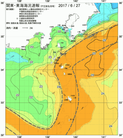 関東・東海海況速報/伊豆諸島海域(2017/06/27)