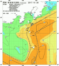 関東・東海海況速報/伊豆諸島海域(2017/06/28)