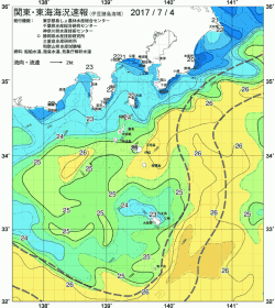 関東・東海海況速報/伊豆諸島海域(2017/07/04)