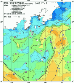 関東・東海海況速報/伊豆諸島海域(2017/07/05)
